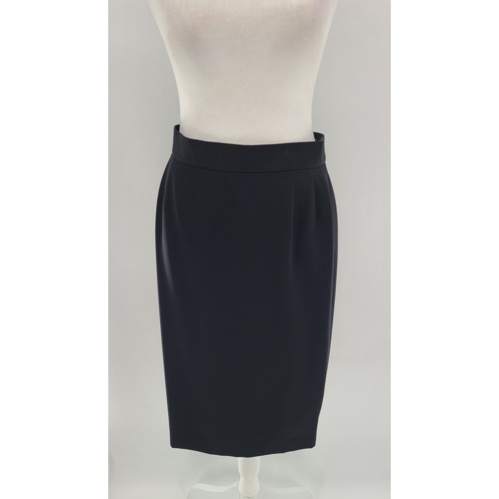 ESCADA MARGARETHA LEY Black Wool Midi‎ Skirt Size 38 / 8 / Medium